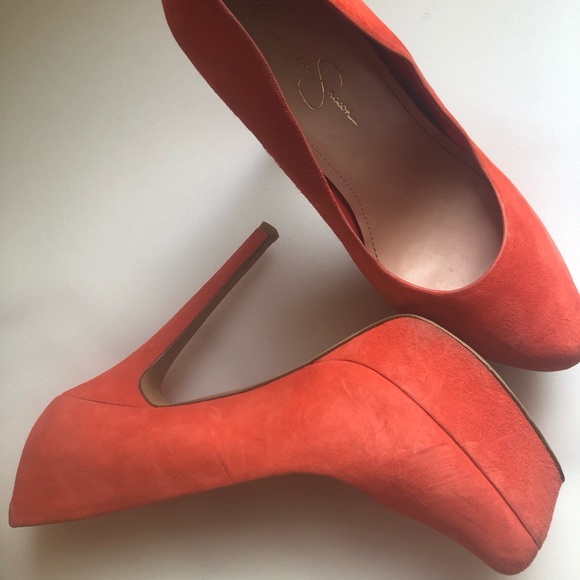 Orange suede shoes - Picture 2 of 5